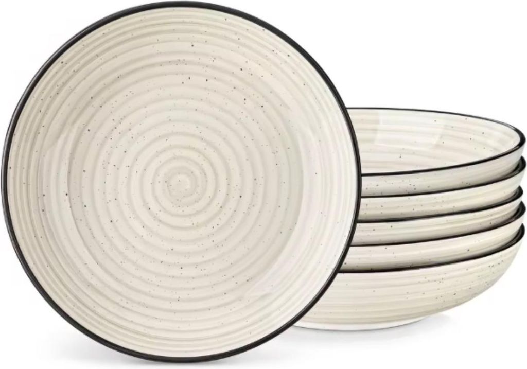 Celestia Serviesset 6-teilig – Keramik – Diner-, tiefe & Frühstücksteller – Beige – Für 4 Personen