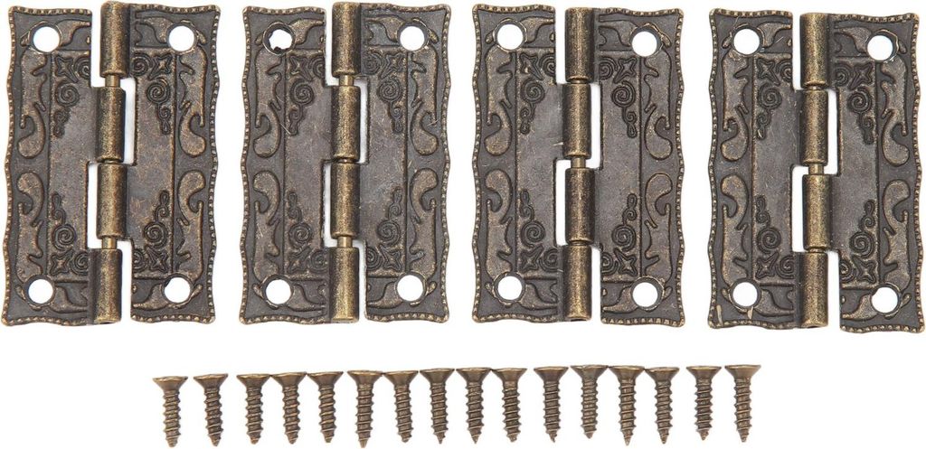 20 Set antike dekorative Scharniere Zinklegierung Vintage Box Schmuckhardware fr Holzkoffer Schr?nke