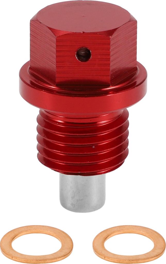 1 Satz Universal Ölablassschraube Anti-Leckage Ölwanne Ablassschraube Schraubengewinde Reparatur mit Dichtung Magnetisch Rot Aluminiumlegierung K...