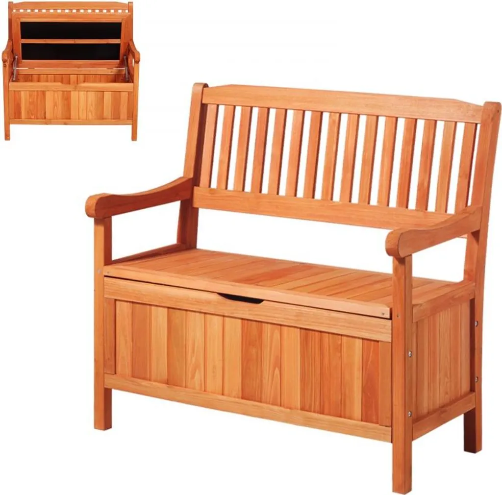 Banc de jardin coffre 106,5x58,5x90,1 cm avec rangement charge 328 kg