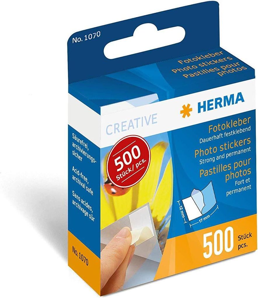HERMA lepiaca podložka 1070 12x17mm biela 500 ks/bal. Obrázok produktu 