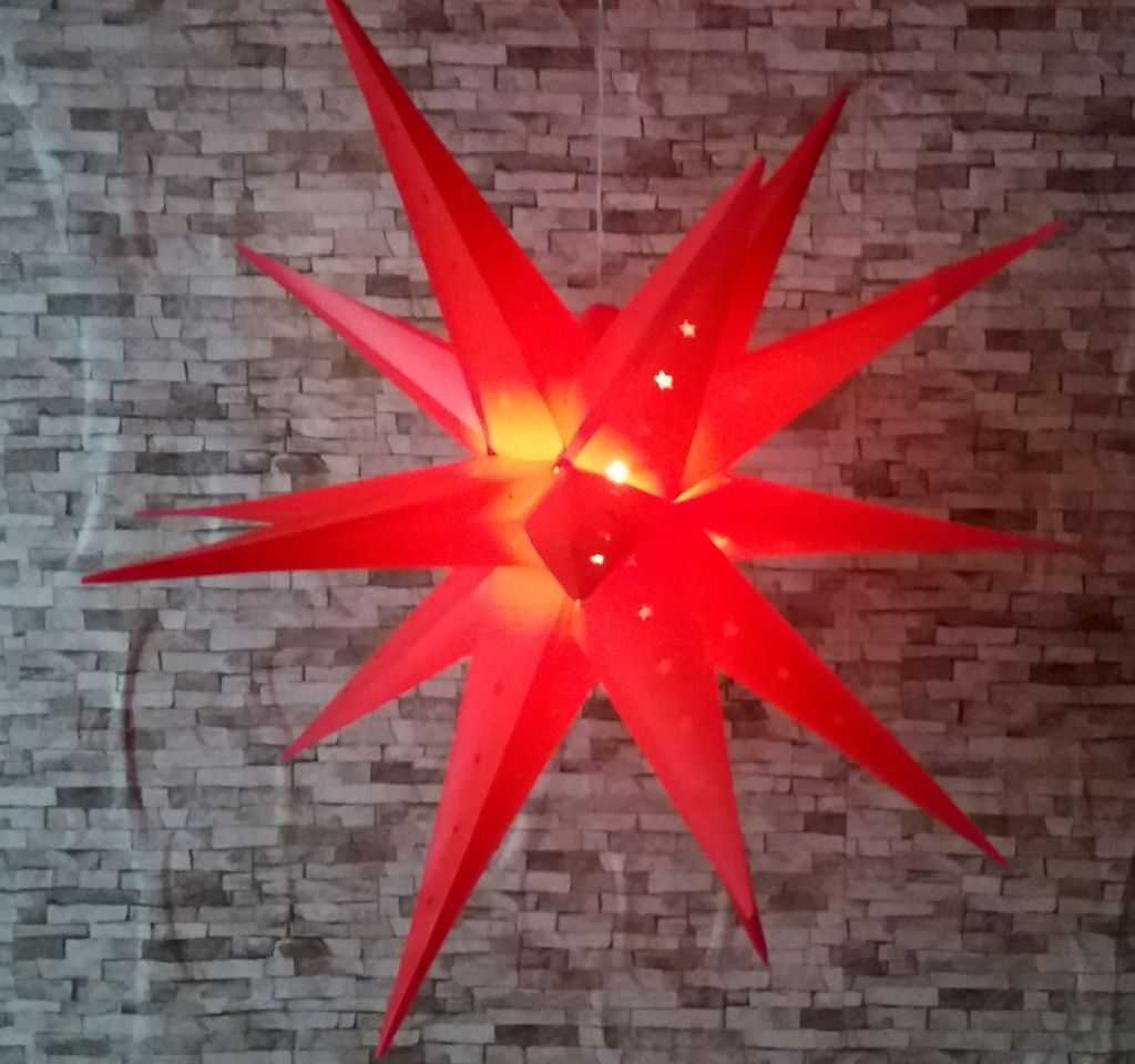 LED Adventsstern Stern Weihnachtsstern Außenstern Fensterstern 60cm mit Elektrik