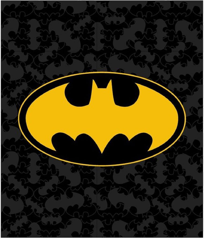 Batman Flauschdecke Schmusedecke Kuscheldecke 120 x 150 cm
