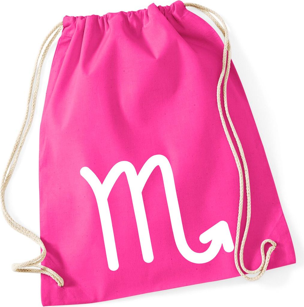 Huuraa Turnbeutel Skorpion Sternzeichen Zeichen 12 Liter Fuchsia Baumwolle Rucksack Geschenkidee