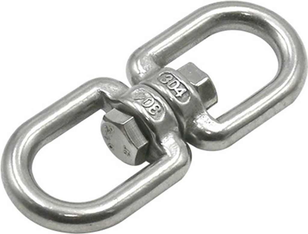 Edelstahl Wirbel, M5 5mm, 304 Rostfrei, Angelzubehör für Angelleinen und Haken