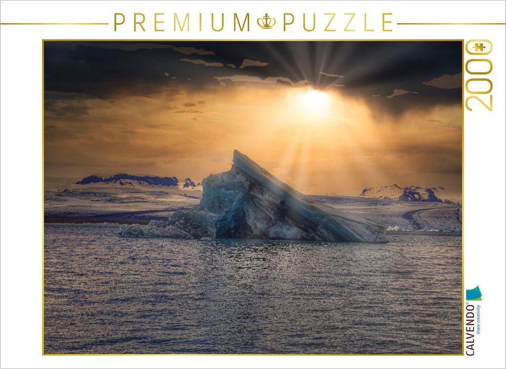 CALVENDO Puzzle Gletscherlagune in Island | 2000 Teile Lege-Größe 90x67cm Foto-Puzzle für glückliche Stunden