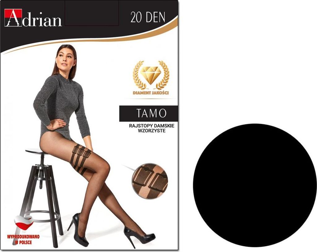 Gemusterte Strumpfhosen wie Tattoo-Strümpfe 4 Nero