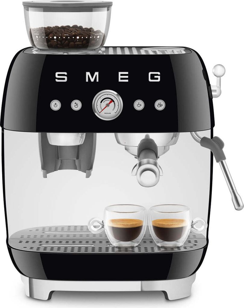 SMEG EGF03BLEU Kompakt Siebträgermachine sw Dampffunktion Obrázok produktu 8