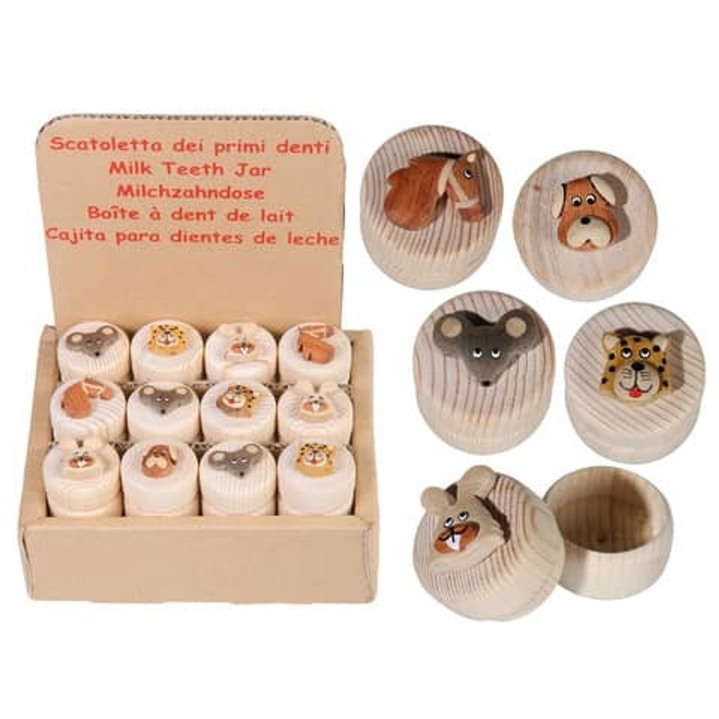 Milchzahndose Animals sortiert 76/0992 3,5x3,5cm Produktbild 