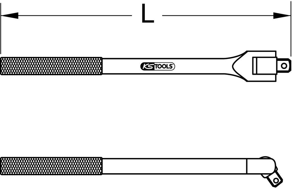 KS Tools BERYLLIUMplus Gelenk-Steckgriff 1/4" 165 mm, 962.1455