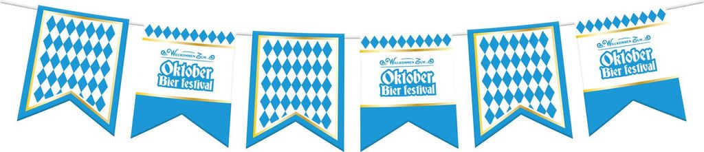 Oktober-Bier-Festival Wimpelkette 10m