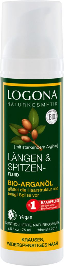 LOGONA Fluid mit Bio-Arganöl zur Pflege strapazierter Haarspitzen