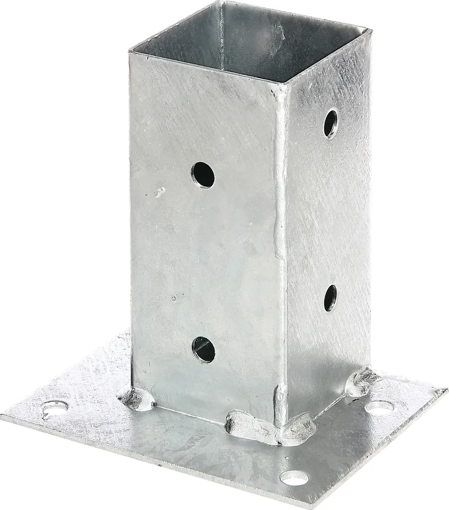 Fixation au sol pour poteau de clôture 71x71 mm Alberts - Lot de 2