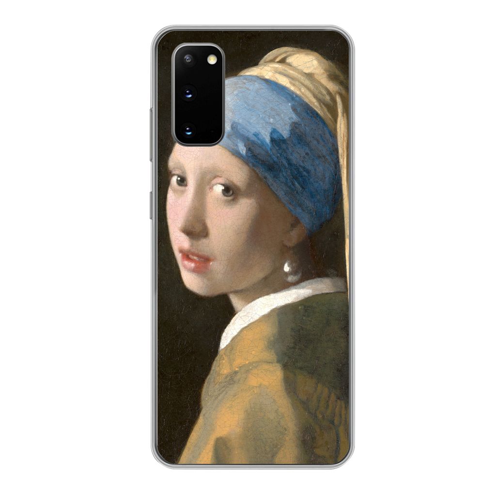MuchoWow Handyhülle Schutzhülle Hülle für Samsung Galaxy S20 Das Mädchen mit dem Perlenohrring - Gemälde von Johannes Vermeer Silikon Softc...