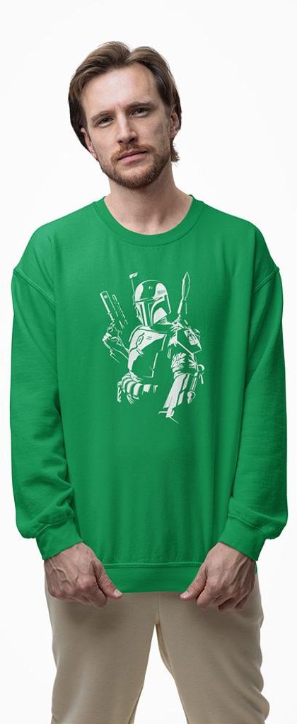 D&B Design Uni Pullover SWMO00103 Star Wars Grün-Größe S
