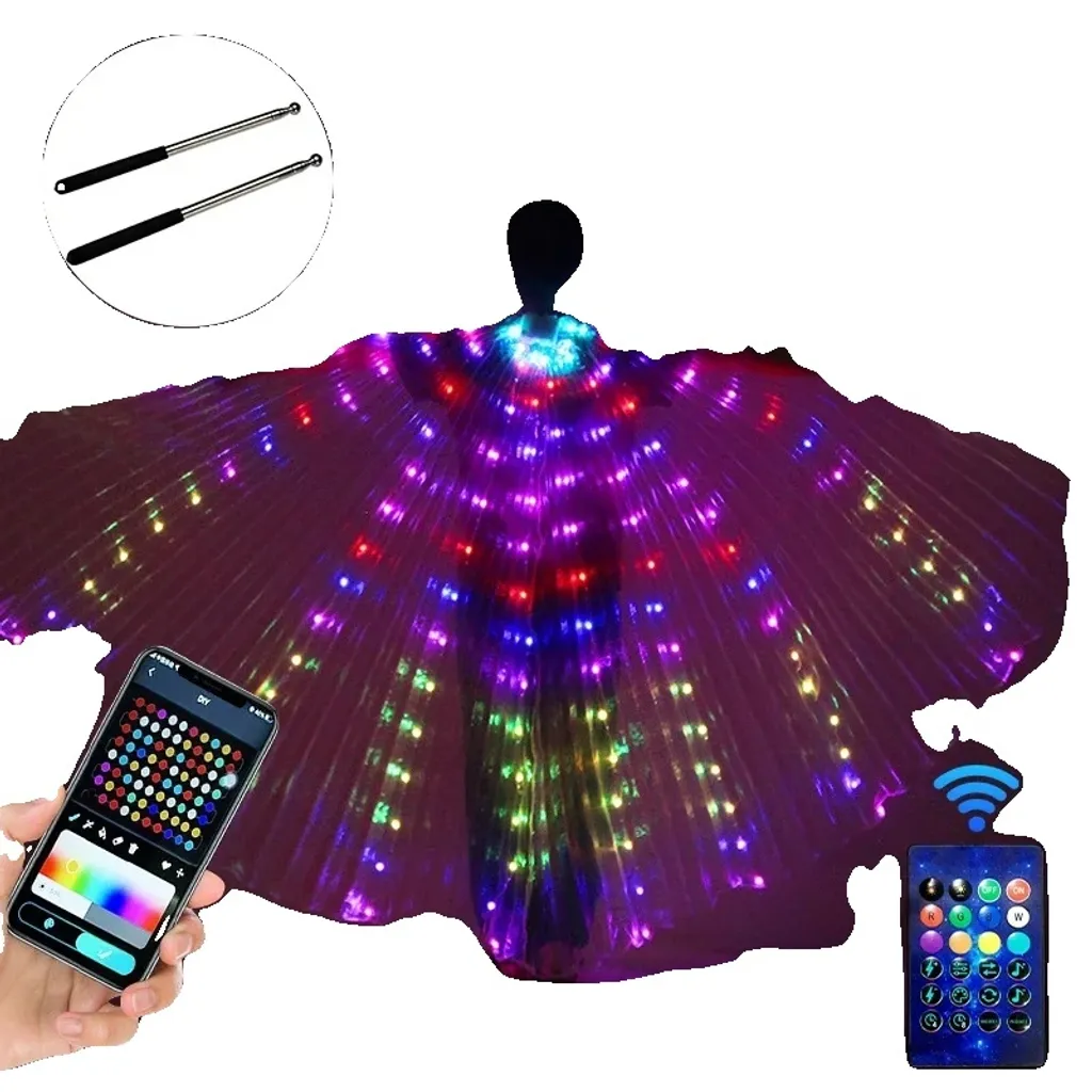 Ailes de Danse LED RVB pour Spectacle, Gala et Carnaval avec Télécommande