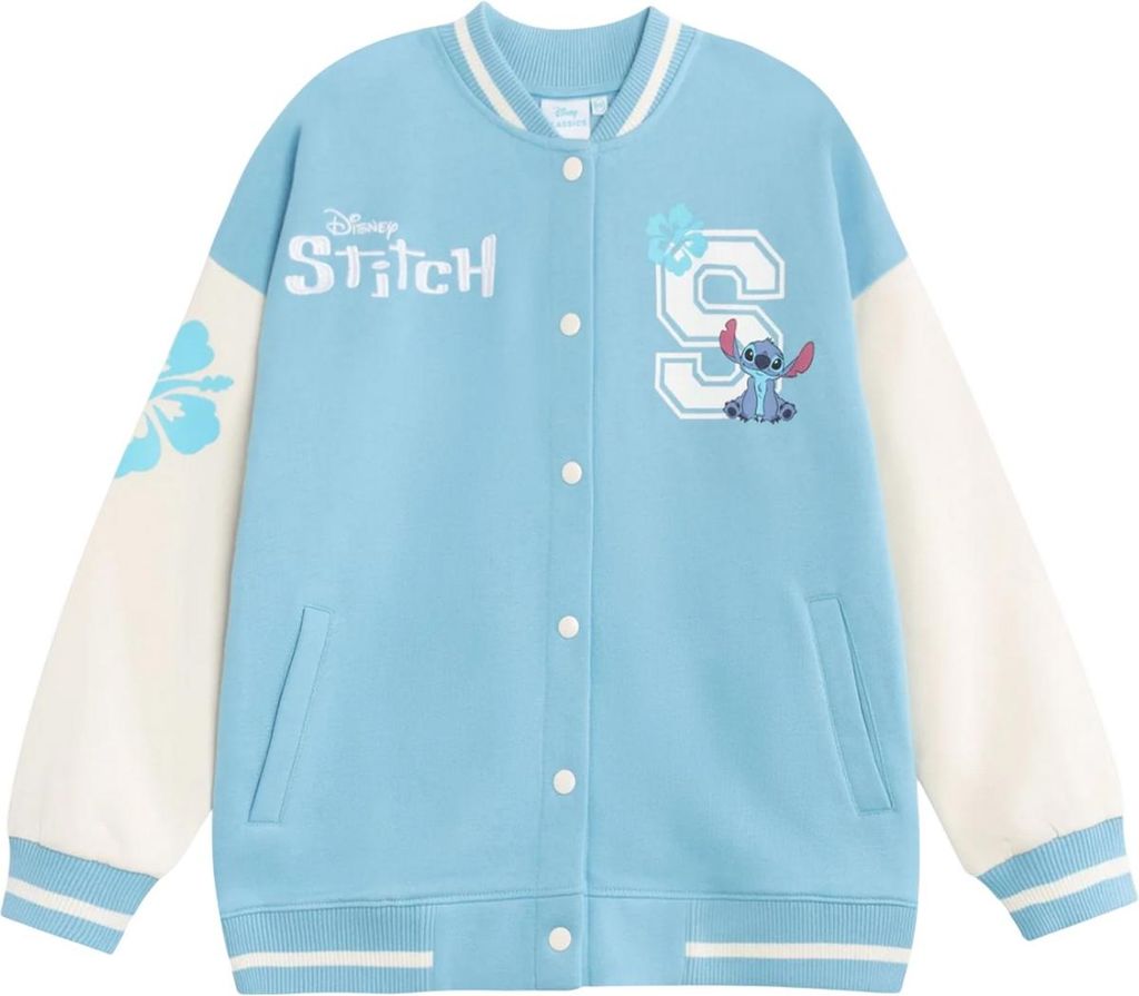 Lilo & Stitch - Varsity-Jacke (US-College-Stil) für Mädchen NS9258 (152-158) (Blau)