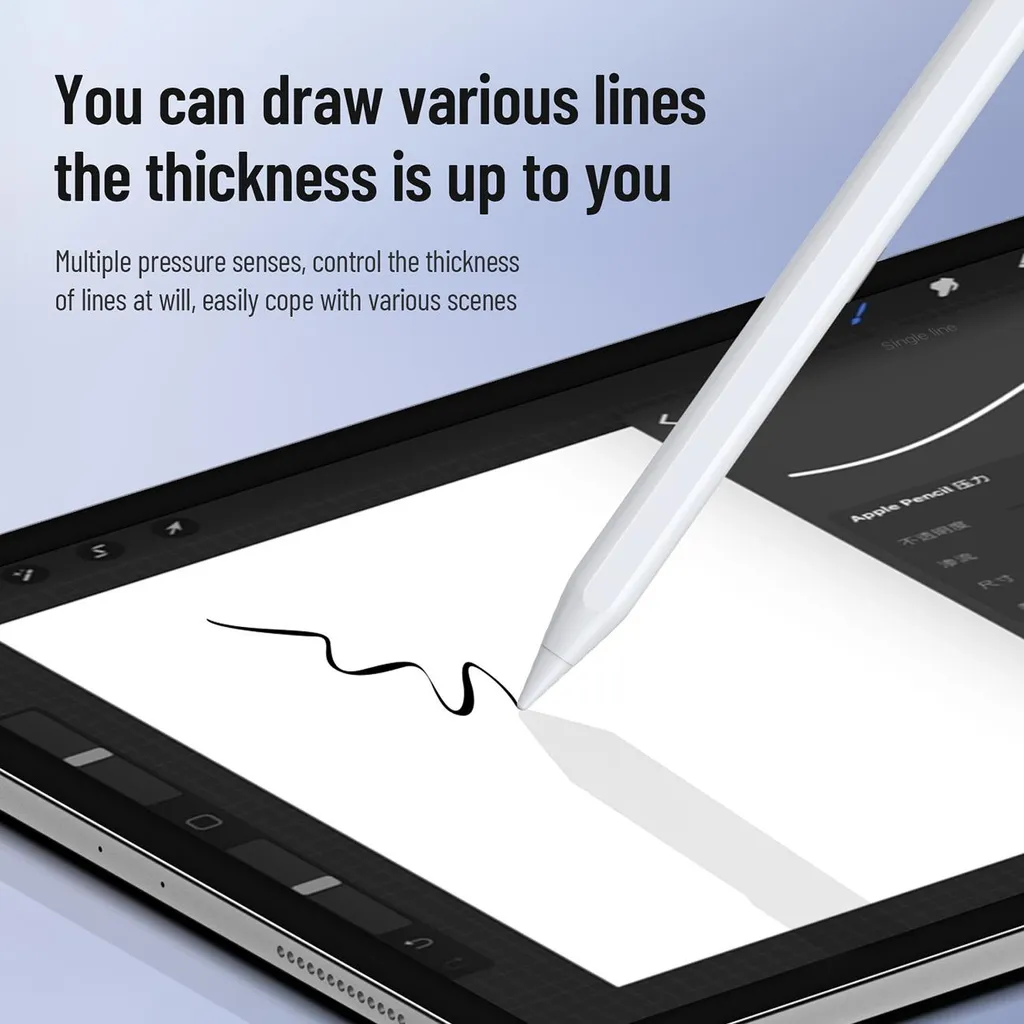 Stylet pour iPad idéal pour prise de notes et dessin sans fil blanc