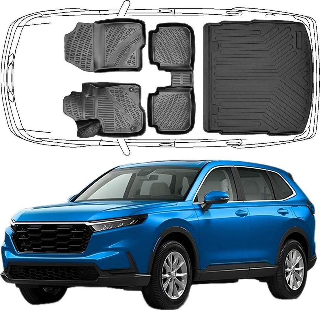 3D Auto Fußmatten & Kofferraumwanne Set Kompatibel mit Produktbild 