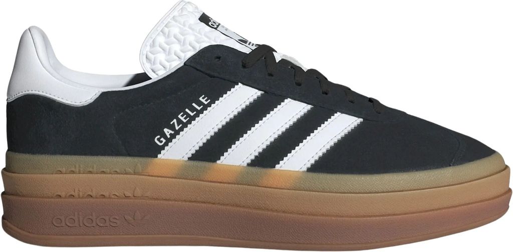 A studio shot of a single Adidas Gazelle Bold W sneaker.