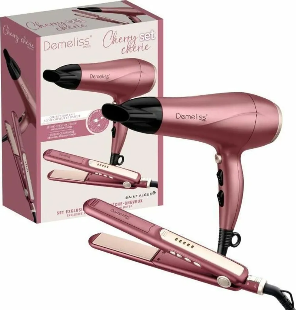 Lisseur à cheveux Demeliss Saint Algue Titanium avec plaques larges