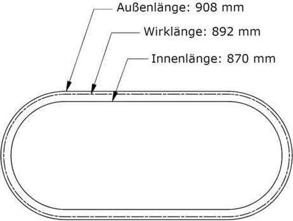 Keilriemen 10 x 870 Li Klassischer Keilriemen DIN 2215 V-Belt