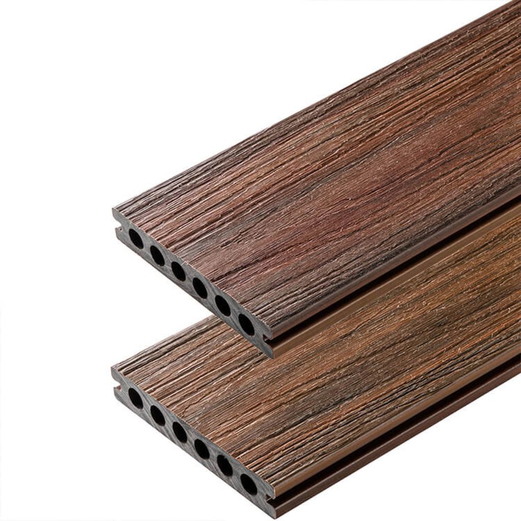 WPC PREMIUM Terrassendiele Verbundwerkstoff | TEAK - REDWOOD | Muster Holzprobe Musterstück | LIDERWOOD