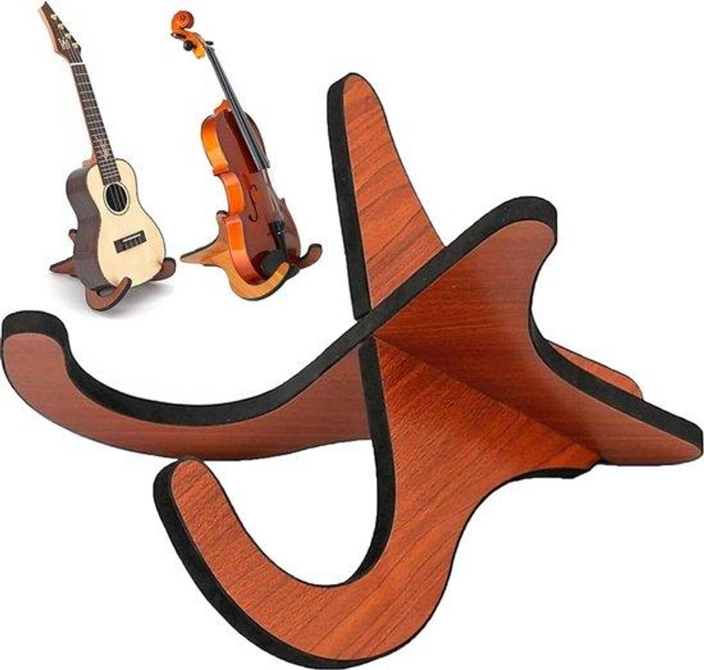 Holz-Gitarrenständer X-Form portabel für Ukulele