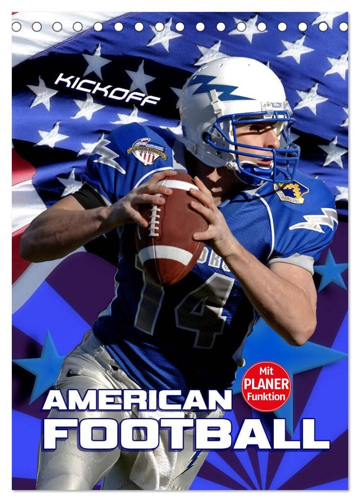 American Football - Kickoff (Tischkalender 2027 DIN A5 hoch), CALVENDO Monatskalender