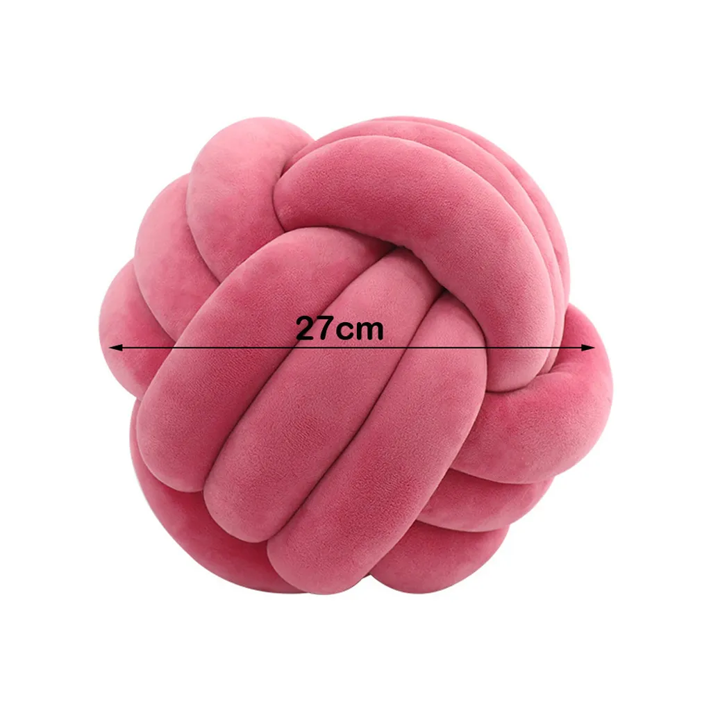 Coussin Boule Décoratif Nœud 27cm : Accessoire Design pour Canapé et Lit