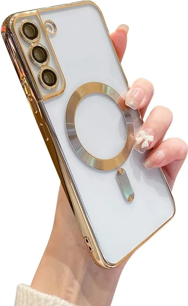 Custodia Luxury Oro Samsung Galaxy S22 | MagSafe Clear Case Fashion