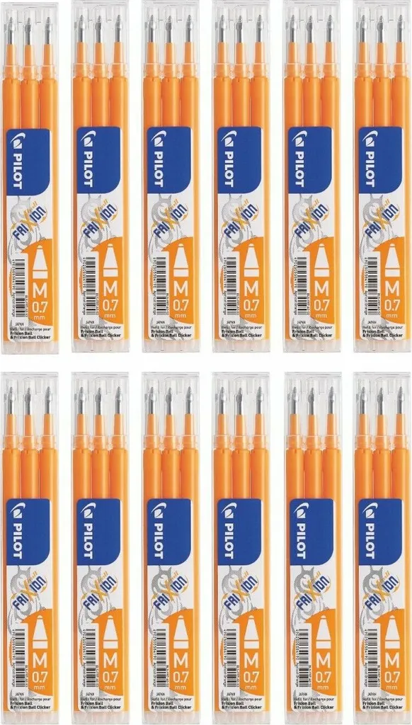 Pilot Frixion Ball ricariche 0,7 albicocca - set di 36 pezzi