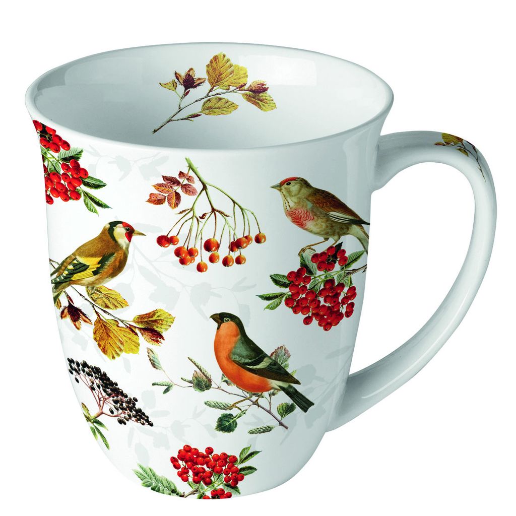 Ambiente Becher 400ml Herbstvögel Produktbild 