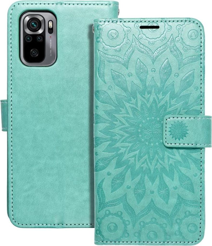 MEZZO Book Case passend für XIAOMI Mi 11 Lite 5G / Mi 11 Lite LTE ( 4G ) / Mi 11 Lite NE Mandala grün