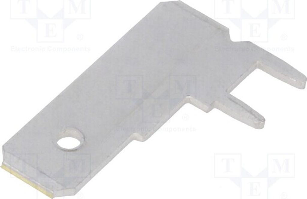 5x Verbinder: flach männlich 0,8mm THT Messing 6,3mm verzinnt 1217754-1 -Lötansch