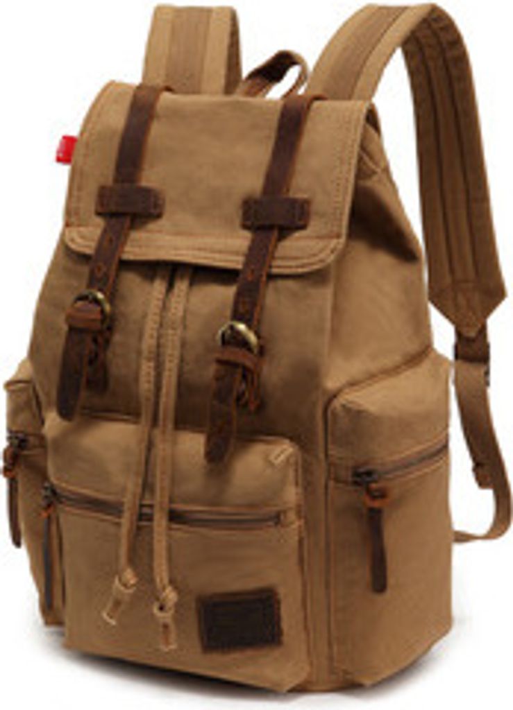 ANTCOOL Retro-Stil Herren- und Damen-Rucksack aus Segeltuch mit großem Fassungsvermögen, Laptop-Rucksack, Schüler, Schultasche