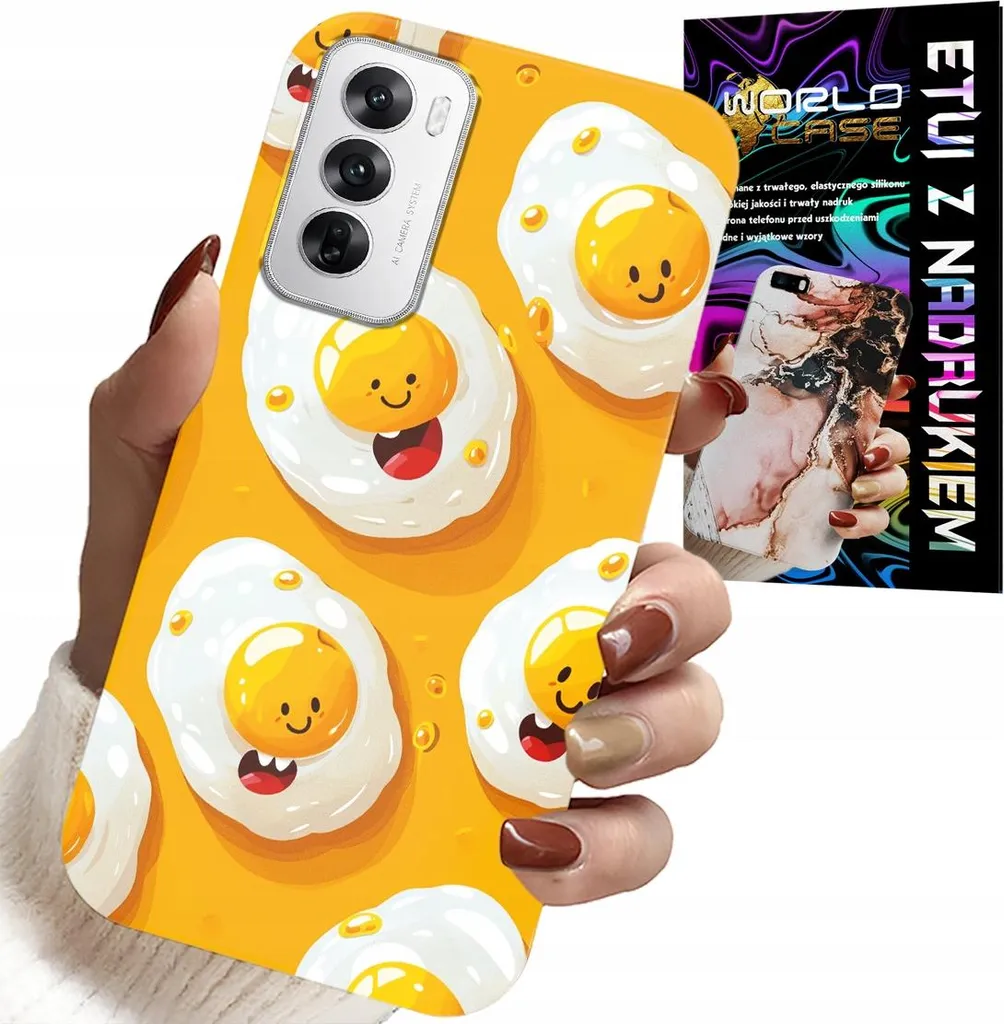 Oppo Reno12 Pro 5G Case Uova Sorridenti Foglio Alluminio Trendy