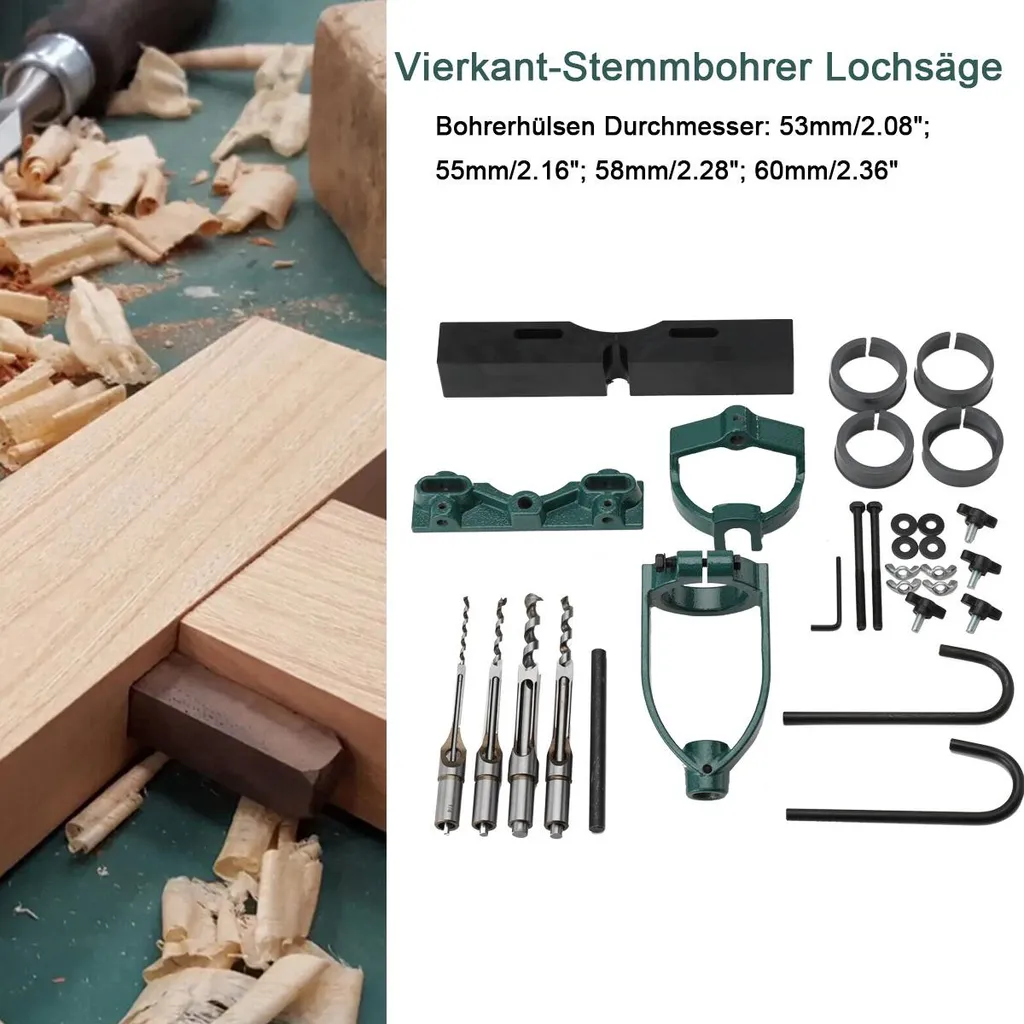 Mortaiseuse bois pour assemblages, tourillons 1/4" à 5/8" acier fonte - 5