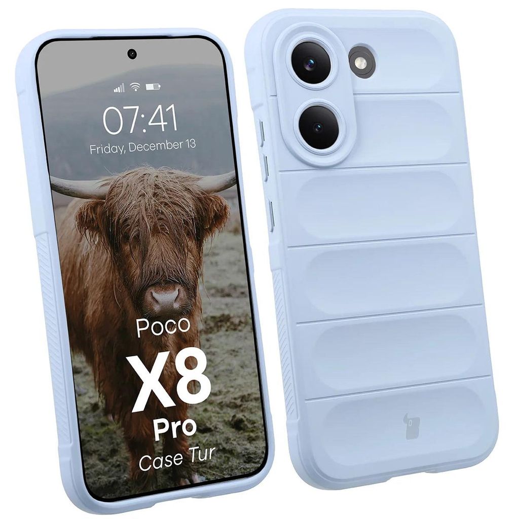 Robuste Handyhülle für Xiaomi POCO X8 Pro, Bizon Case Tur, Hellblau