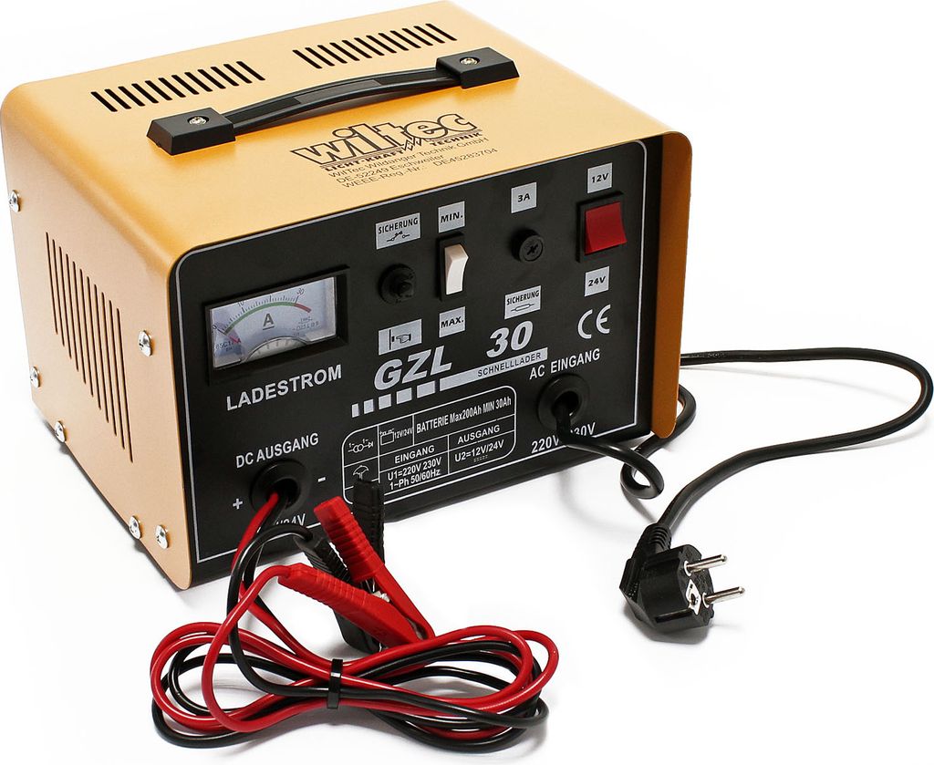 Wiltec Batterieladegerät 12V 24V 16A Batterie, Ladegerät Produktbild 2