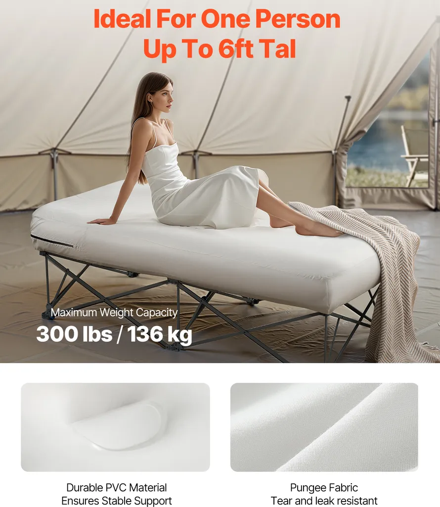 Matelas de Camping et Lit d'Appoint Gonflable pour Maison et Voyage
