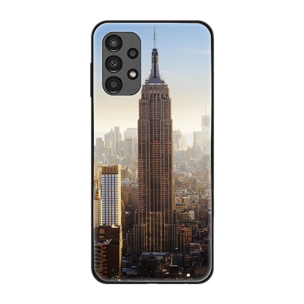 König Design Hülle kompatibel mit Samsung Galaxy A13 4G Kunststoff Soft Handyhülle - Handy Case Empire State Building