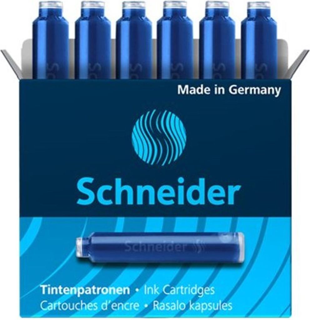 Atramentové náplne Schneider do plniaceho pera modrej farby Obrázok produktu 
