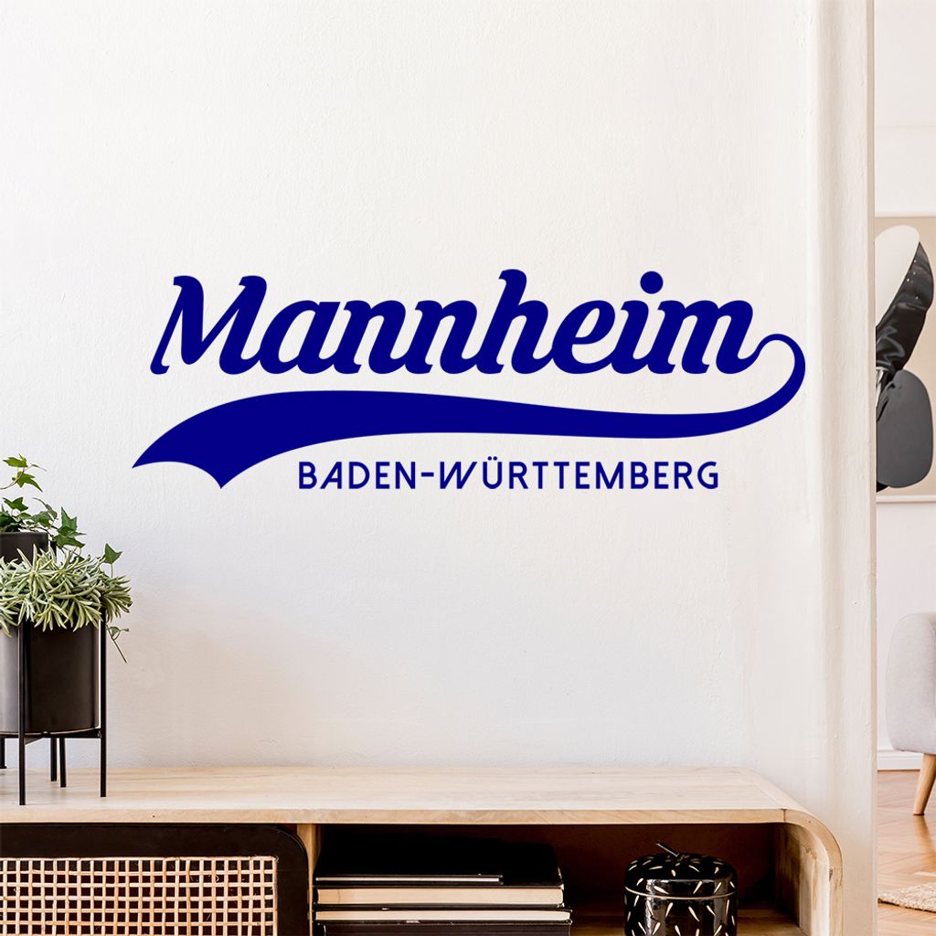 Mannheim Baden-Württemberg Wandtattoo Wandaufkleber Wall Sticker - Dekoration, Küche, Wohnzimmer, Schlafzimmer, Badezimmer