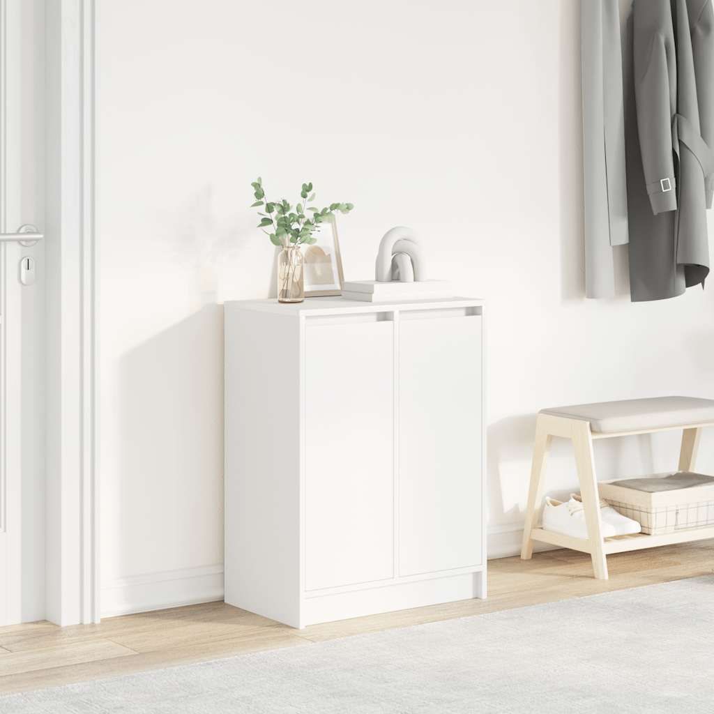 "2026 Promotion" Schuhschrank, moderner Schuhkommode, Weiß 57x34x76 cm Holzwerkstoff - Schuhregale CC32394