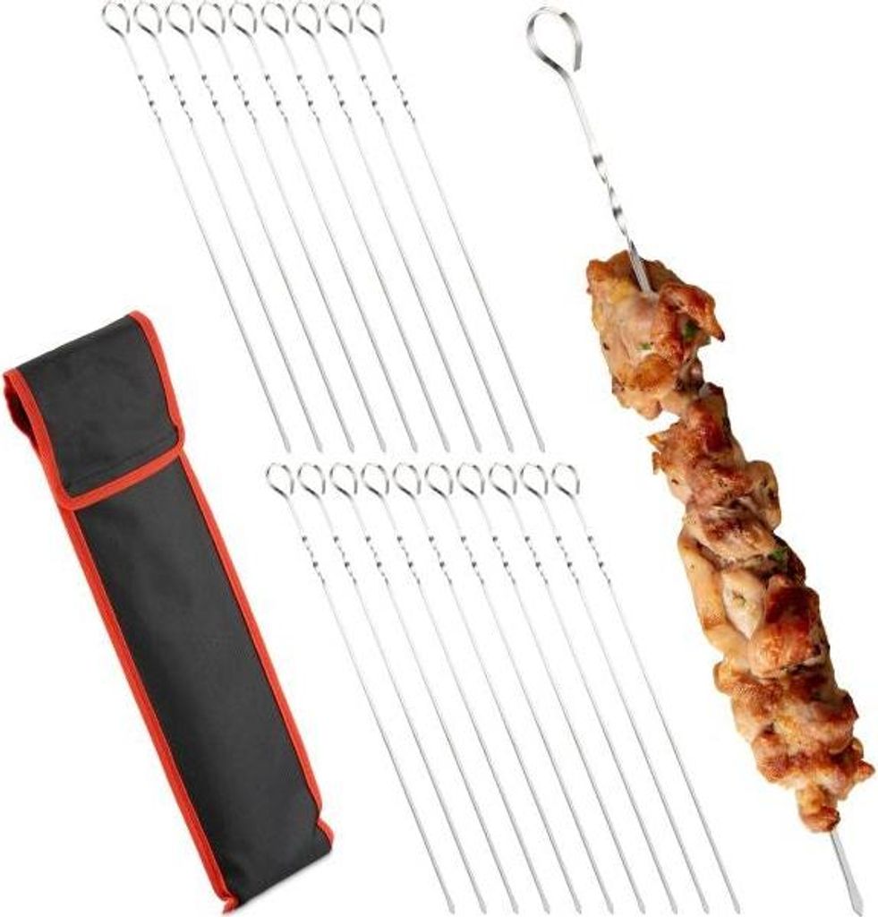 Grillspieße aus Edelstahl im 20er-Set