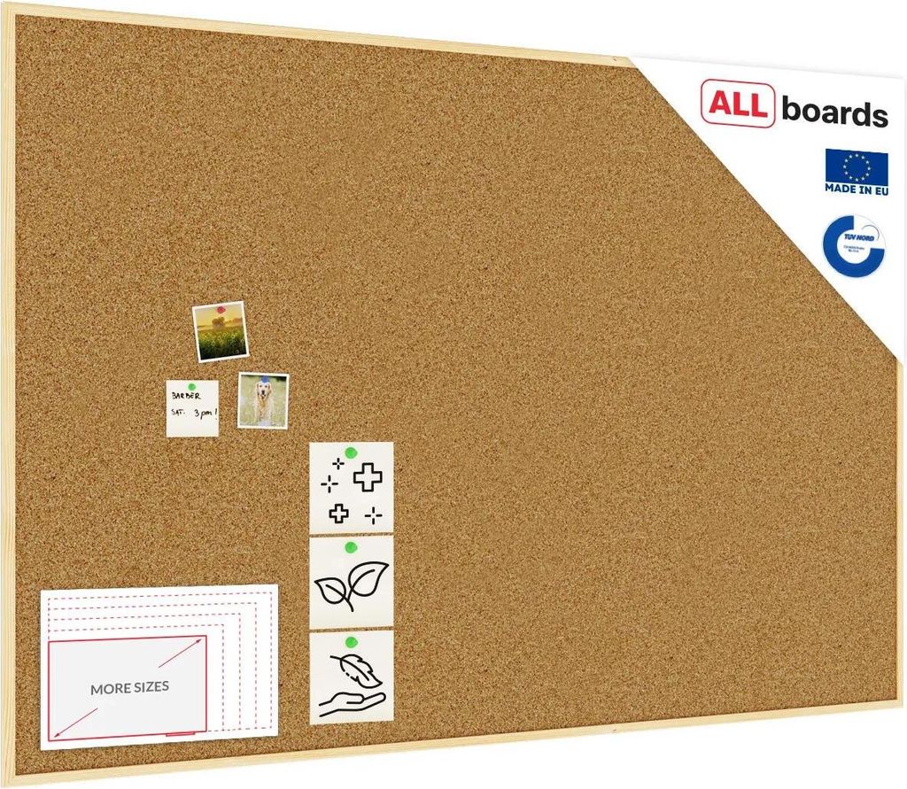 Bacheca in sughero (cornice in legno) 180x120 cm Immagine del prodotto 