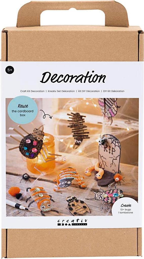 Creativ Company Halloween Bastelset Insekten Würmer Grabsteine Dekoration