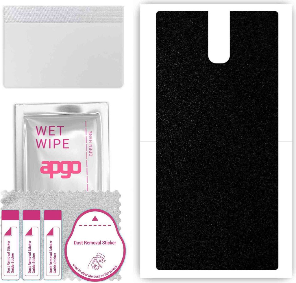 apgo Rückseite Schutzfolie, Skin, kompatibel mit Oukitel K3, Hinten Displayschutzfolie aus Vinylfolie, kratzfest, einfache Montage - Mattschwarz