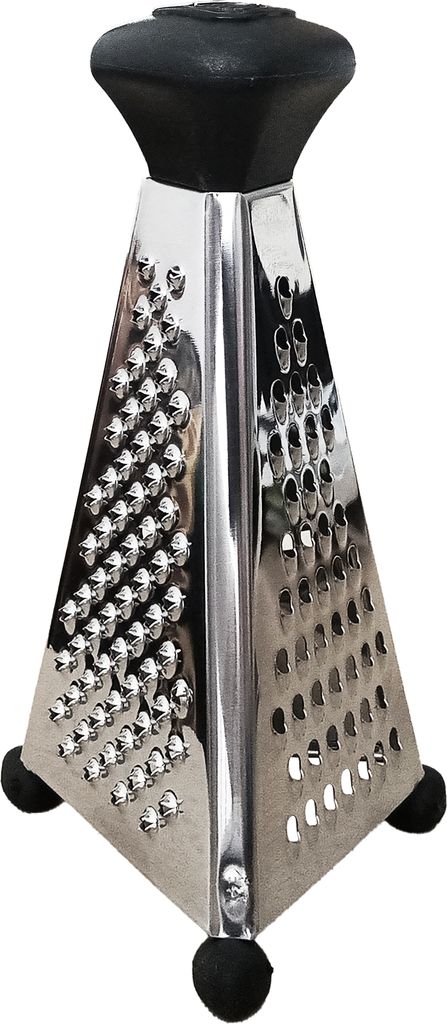 Mini DREIKANTREIBE aus Edelstahl mit 3 Reibflächen 12cm Turmreibe Küchenreibe Gemüsereibe Nussreibe Multireibe Reibe 32